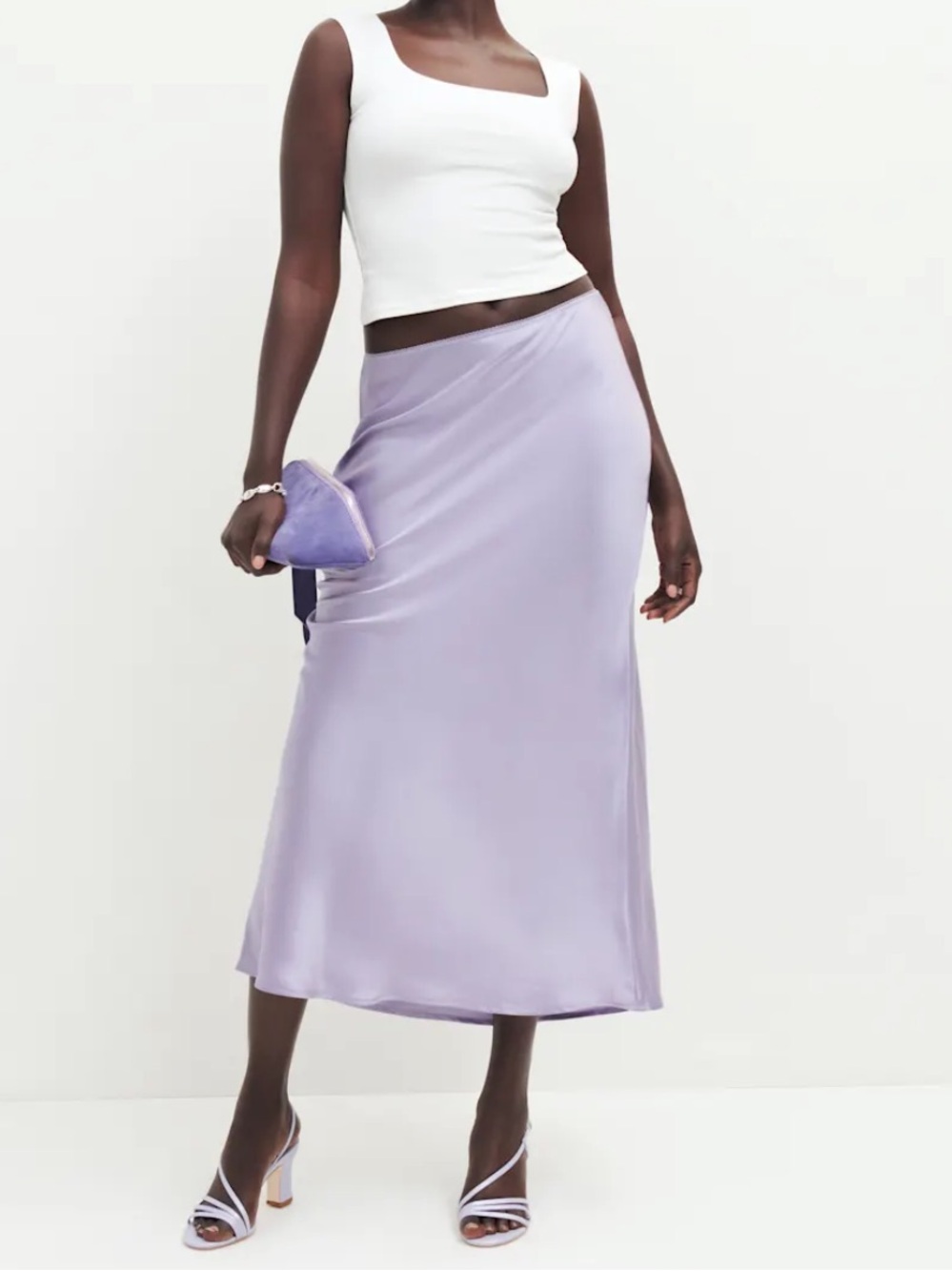 Reformation Layla Silk Skirt